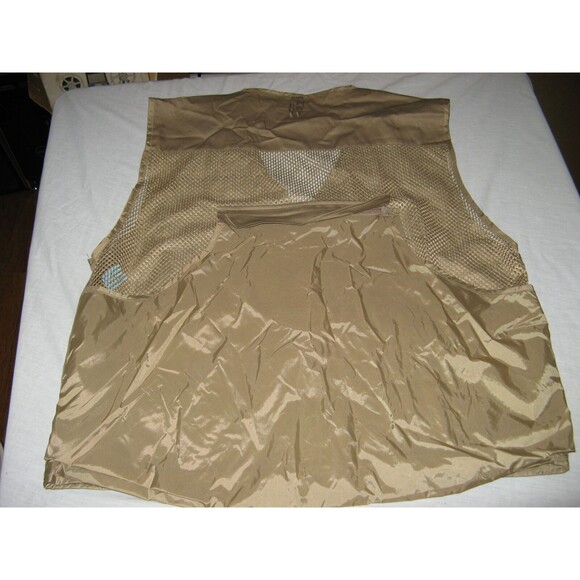 SafTbak Vest Mens XXL 2XL Fly Fishing Hunting Brown Outdoors Mesh Back Lining - Picture 3 of 3